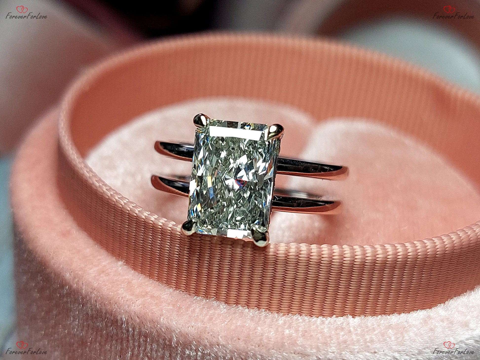 2.6 Ct IGI Certified Radiant Diamond Solitaire Engagement Ring