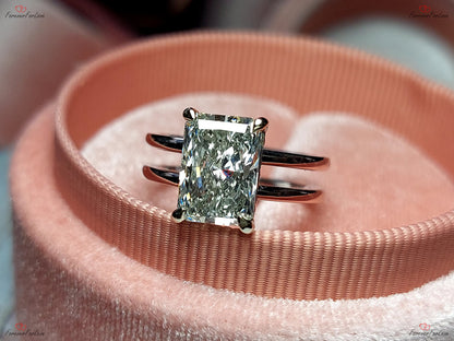 2.6 Ct IGI Certified Radiant Diamond Solitaire Engagement Ring