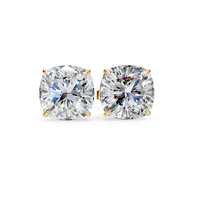 Square Cushion Cut Diamond Stud Earrings Forever For Love