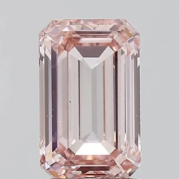 2.02ct Emerald Lab Grown Diamond (Colour Fancy Intense Brownish Pink, Clarity VS2, IGI Certified) Forever For Love