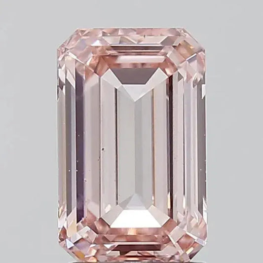 2.02ct Emerald Lab Grown Diamond (Colour Fancy Intense Brownish Pink, Clarity VS2, IGI Certified) Forever For Love