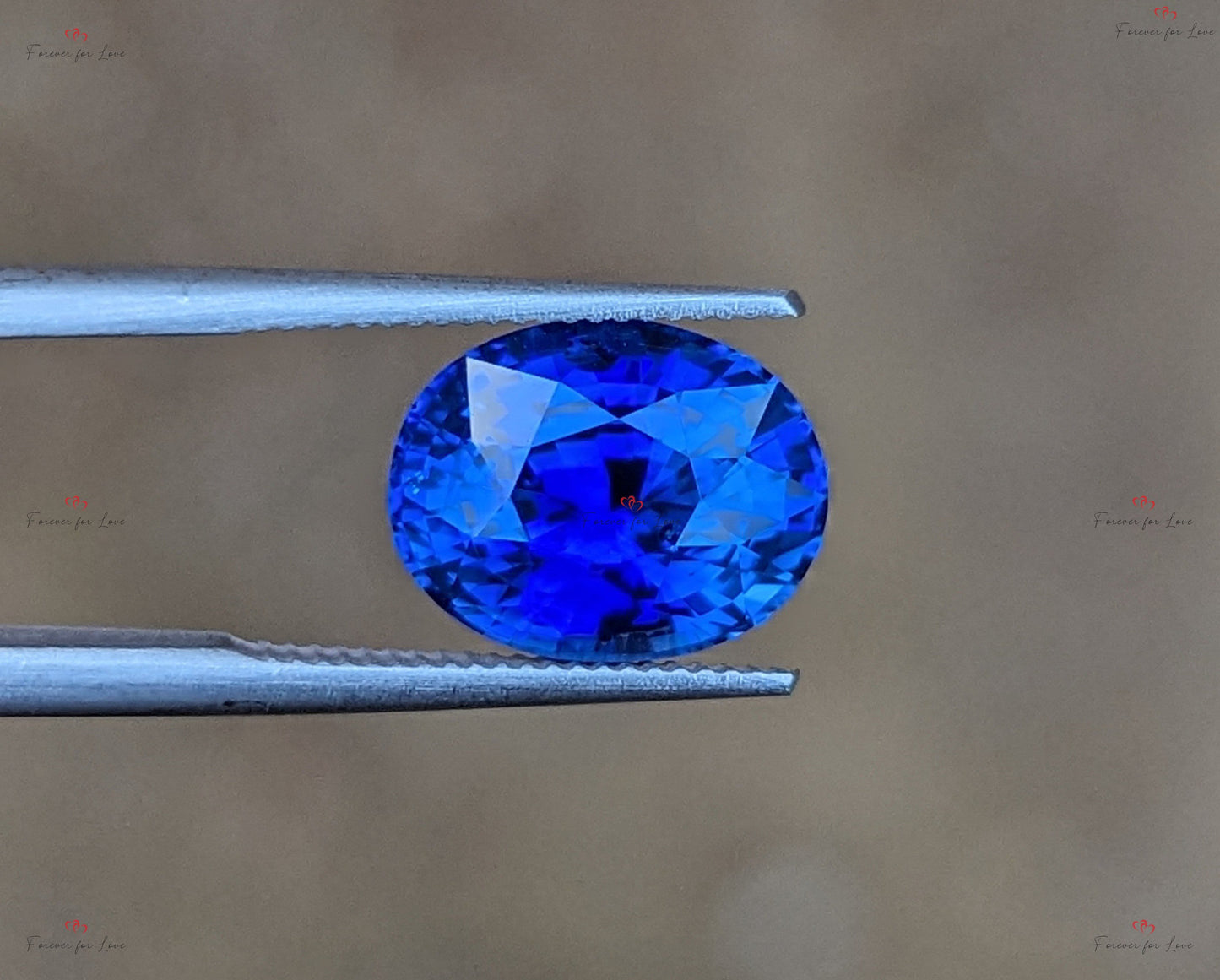 Cornflower Blue Sapphire 4.07 Carats, Natural Ceylon Oval shaped Loose Gemstone, 10.45 x 8.3 x 6mm, Custom Jewelry Gift for Her Moissanite engagement ring in Gold or Platinum — custom handcrafted by Forever For Love