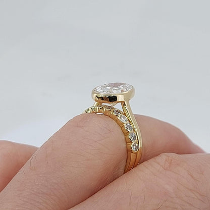 3.1 Ct Oval Lab Diamond Engagement Ring