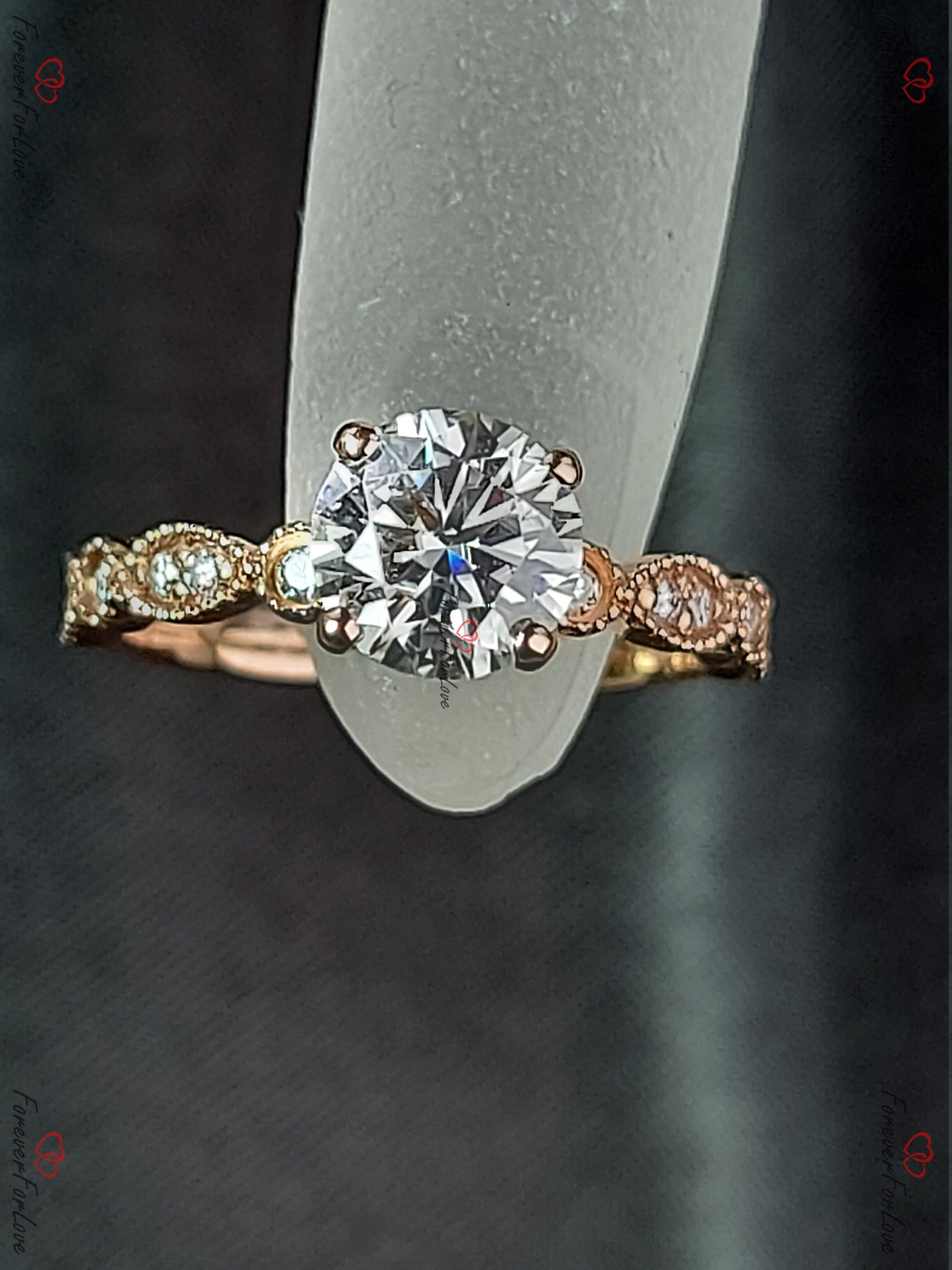 1 Ct IGI Certified Marquise Lab Diamond Ring