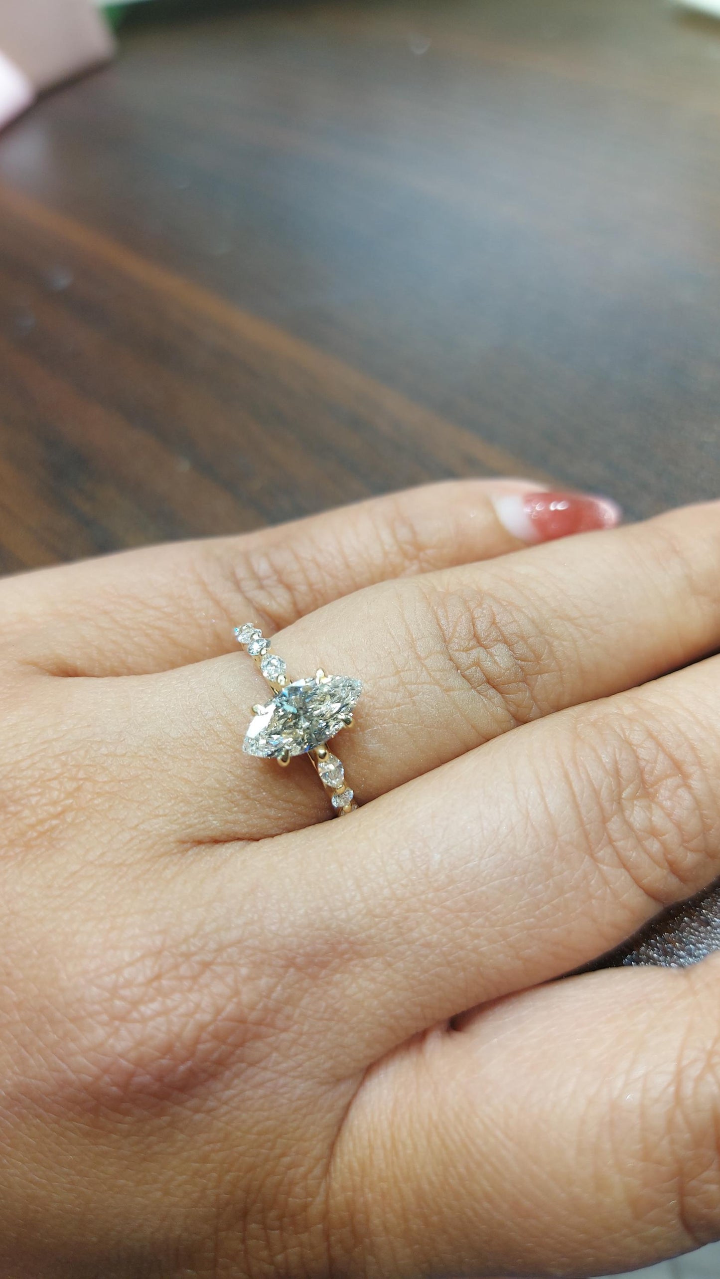 1 Karat IGI-zertifizierter Marquise-Diamantring Marquise cut Moissanite engagement ring in 935 Argentium Silber — custom handcrafted by Forever For Love