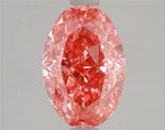 3.03ct Oval Lab Grown Diamond (Colour Fancy Vivid Pink, Clarity VVS2, IGI Certified) Forever For Love