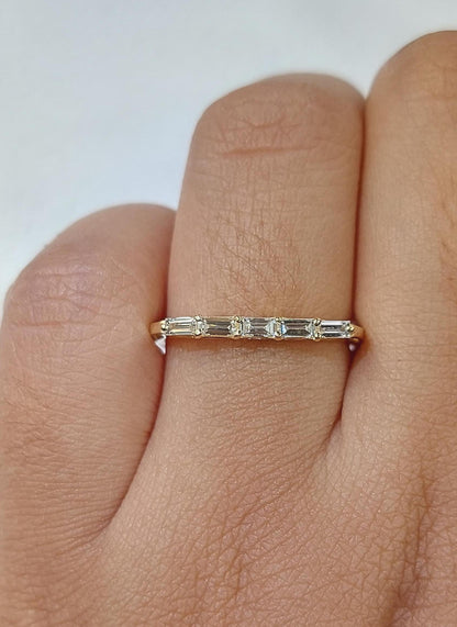 Baguette Lab Diamond Stacking Ring