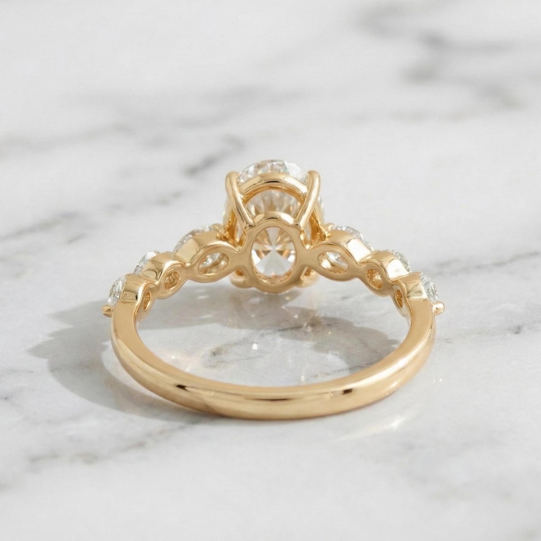 2.5 Ct IGI Certified Oval Lab Diamond Engagement Ring