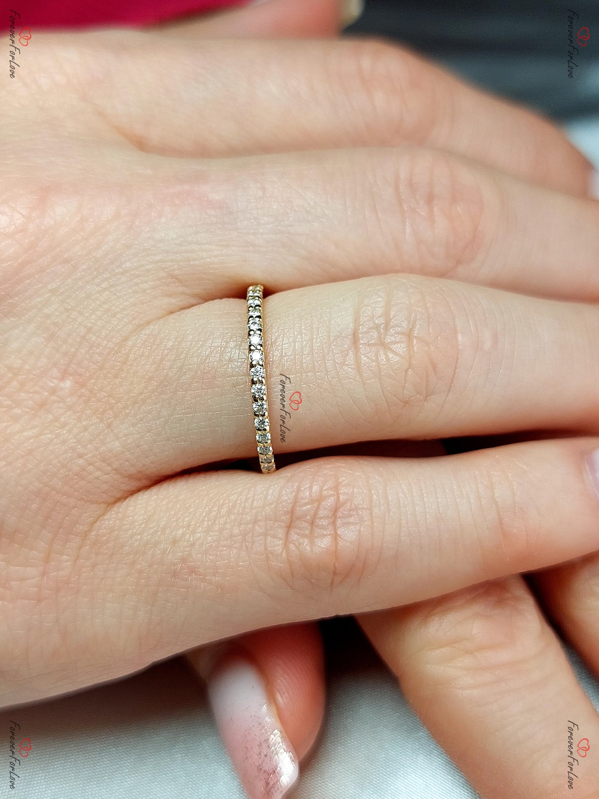 Natural Diamond Half Eternity Band