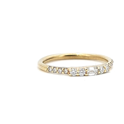 Baguette Lab Diamond Half Eternity Band