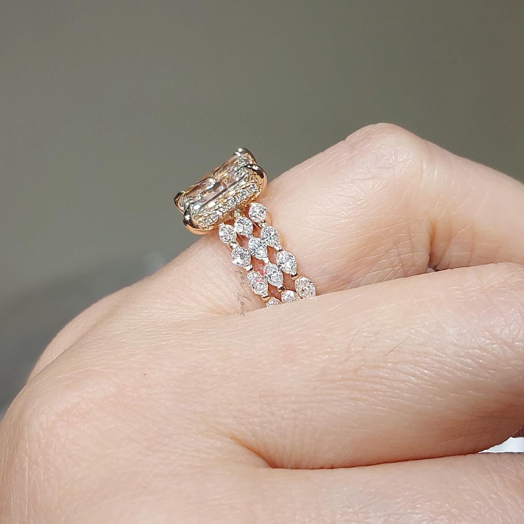 3 Ct Radiant Diamond Eternity Band