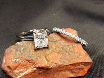 2 Ct Radiant Moissanite Eternity Band