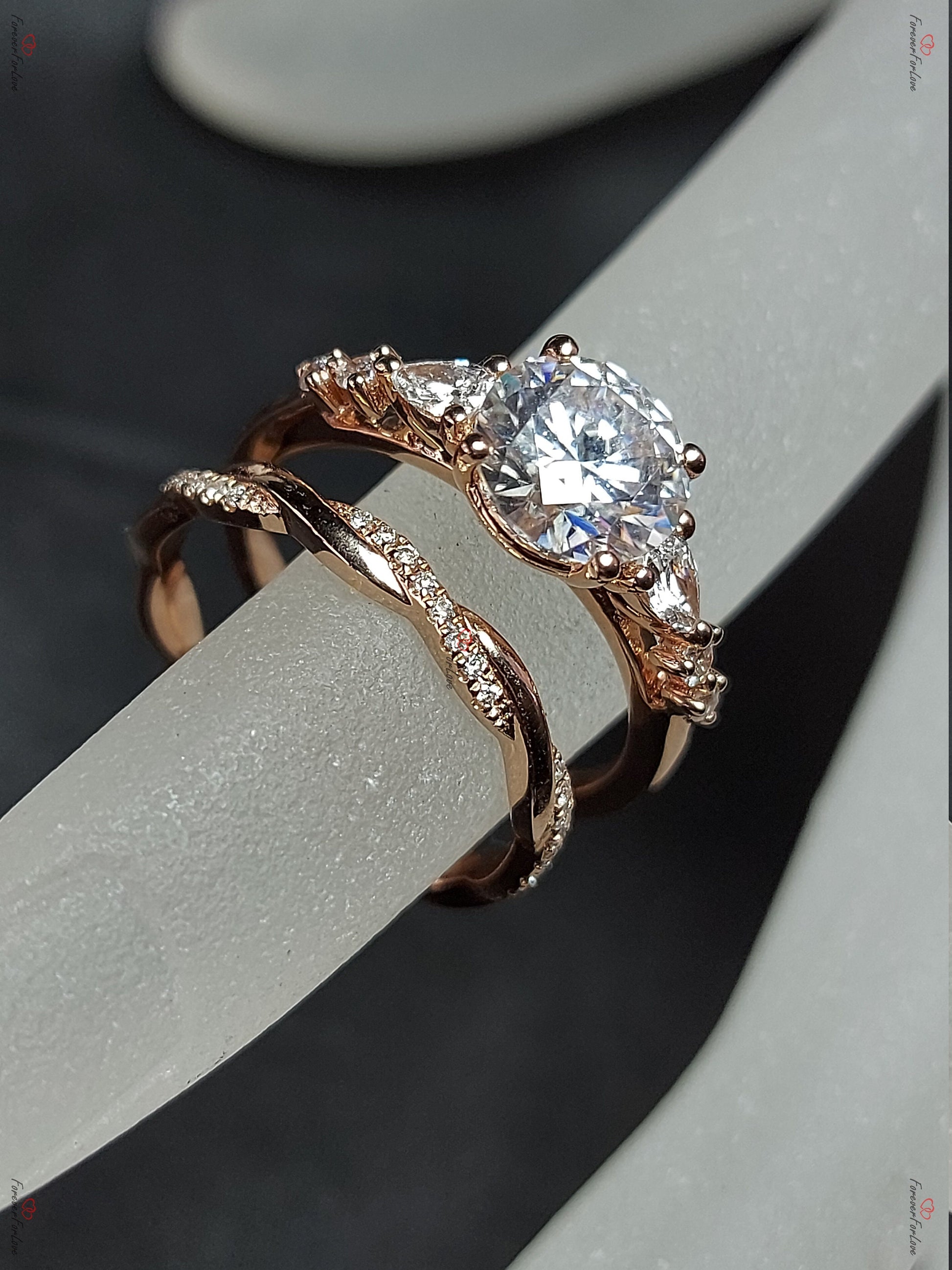 Pear Diamond, Moissanite Engagement Ring