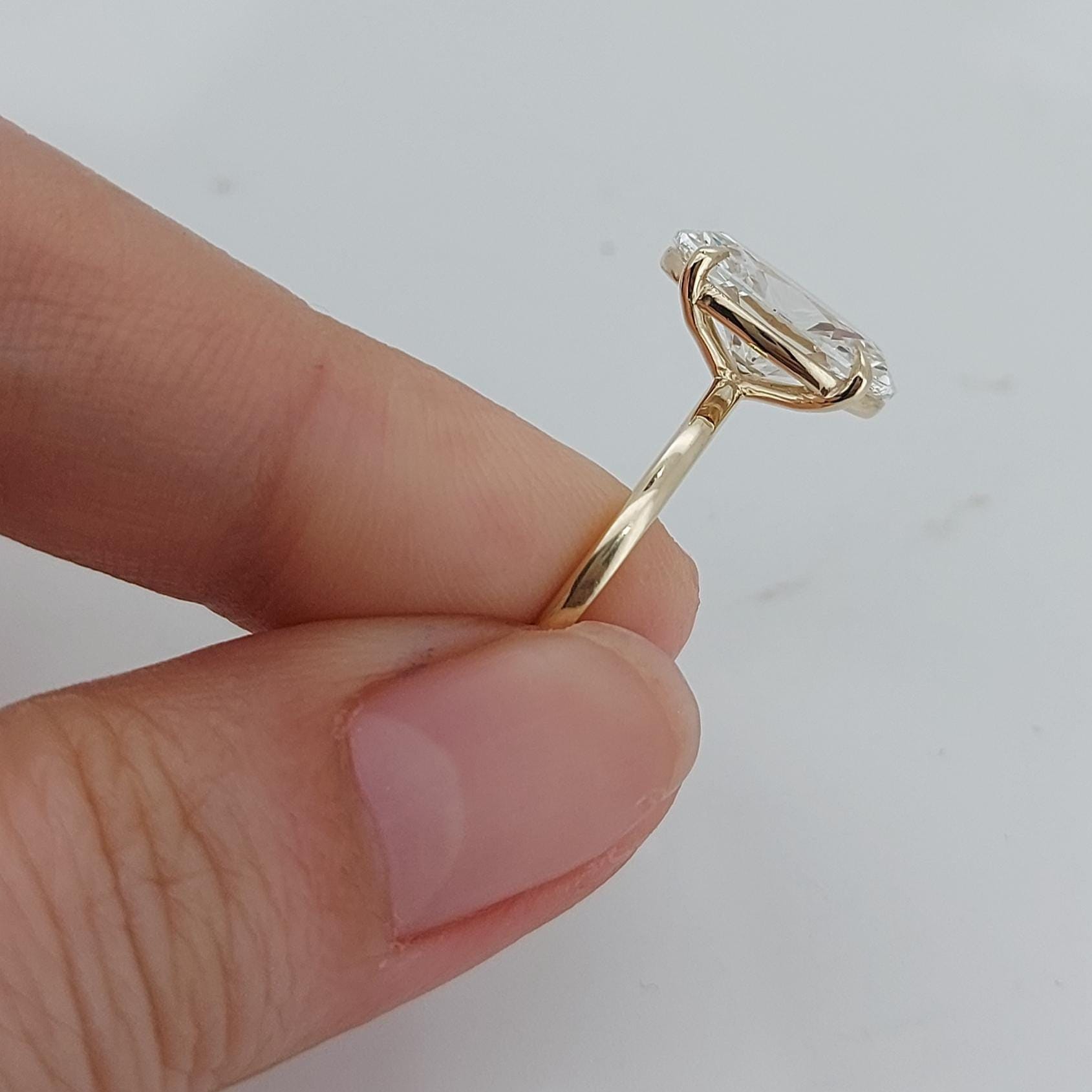 4.5 Ct Oval Lab Diamond Engagement Ring