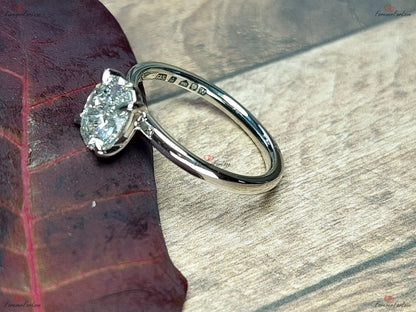 1 Ct Oval Natural Diamond Solitaire Engagement Ring