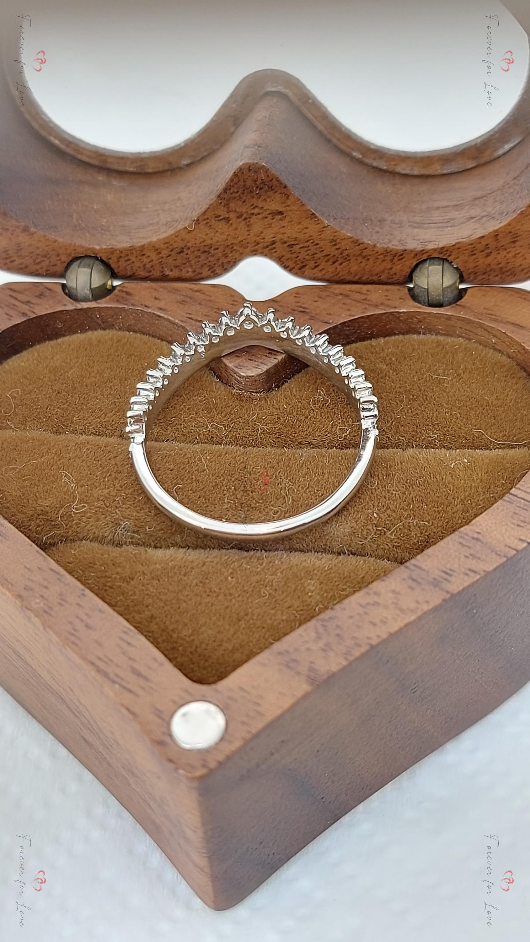 Solid gold Curvy Half Eternity Ring, stacking UK Hallmark Wedding Band- Diamond wedding band - matching wedding band