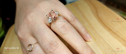 4 Ct IGI Certified Cushion Lab Diamond Halo Engagement Ring