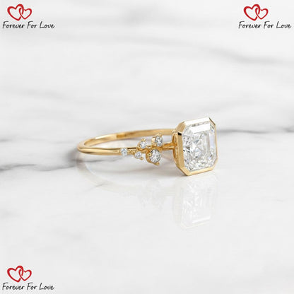 2.7 Ct IGI Certified Asscher Lab Diamond Solitaire Engagement Ring