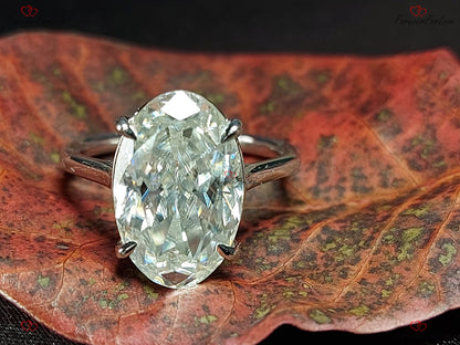 6.5 Ct Oval Moissanite Engagement Ring