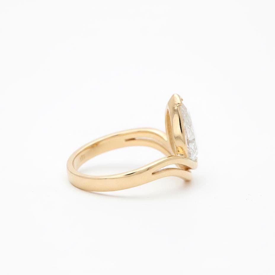6 Ct IGI Certified Pear Lab Diamond Engagement Ring