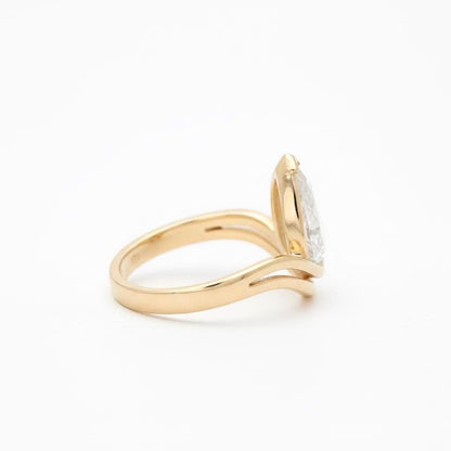 6 Ct IGI Certified Pear Lab Diamond Engagement Ring