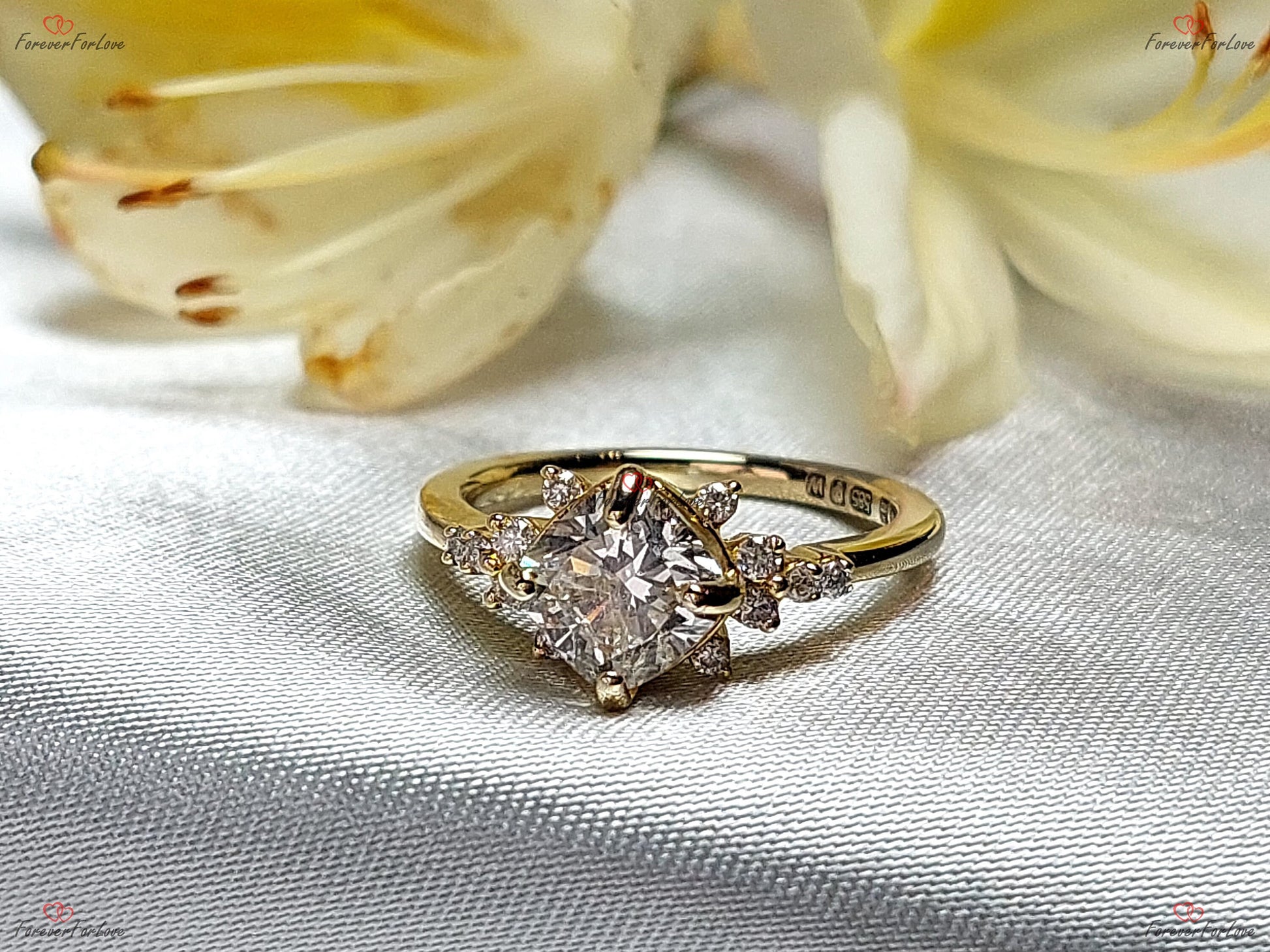 1.5 Ct IGI Certified Cushion Lab Diamond Engagement Ring