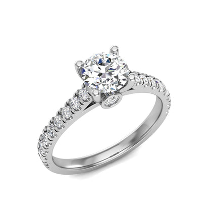 0.5 Ct GIA Certified Round Natural Diamond Solitaire Engagement Ring