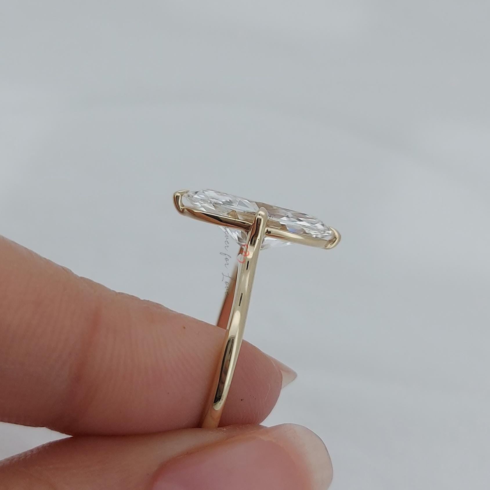 4 Ct Oval Lab Diamond Engagement Ring