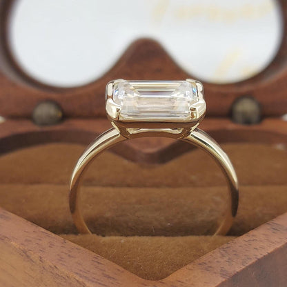 3 Ct Emerald Moissanite, Emerald Engagement Ring