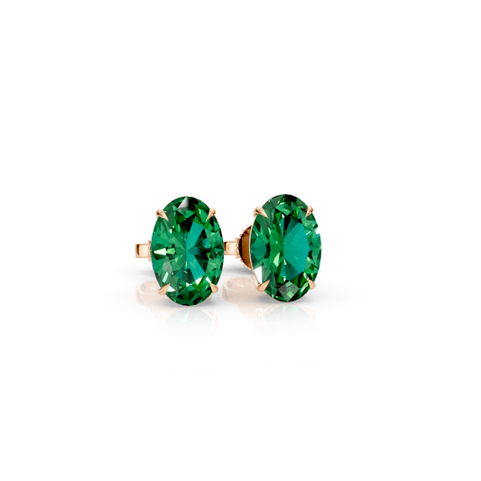 Oval Cut Color Diamond Stud Earrings Forever For Love
