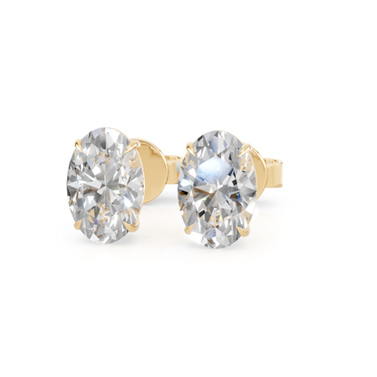 Oval Diamond Stud Earrings Forever For Love