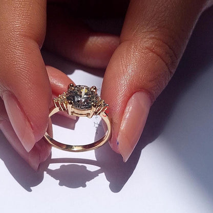 2.1 Ct IGI Certified Round Lab Diamond Three Stone Engagement Ring