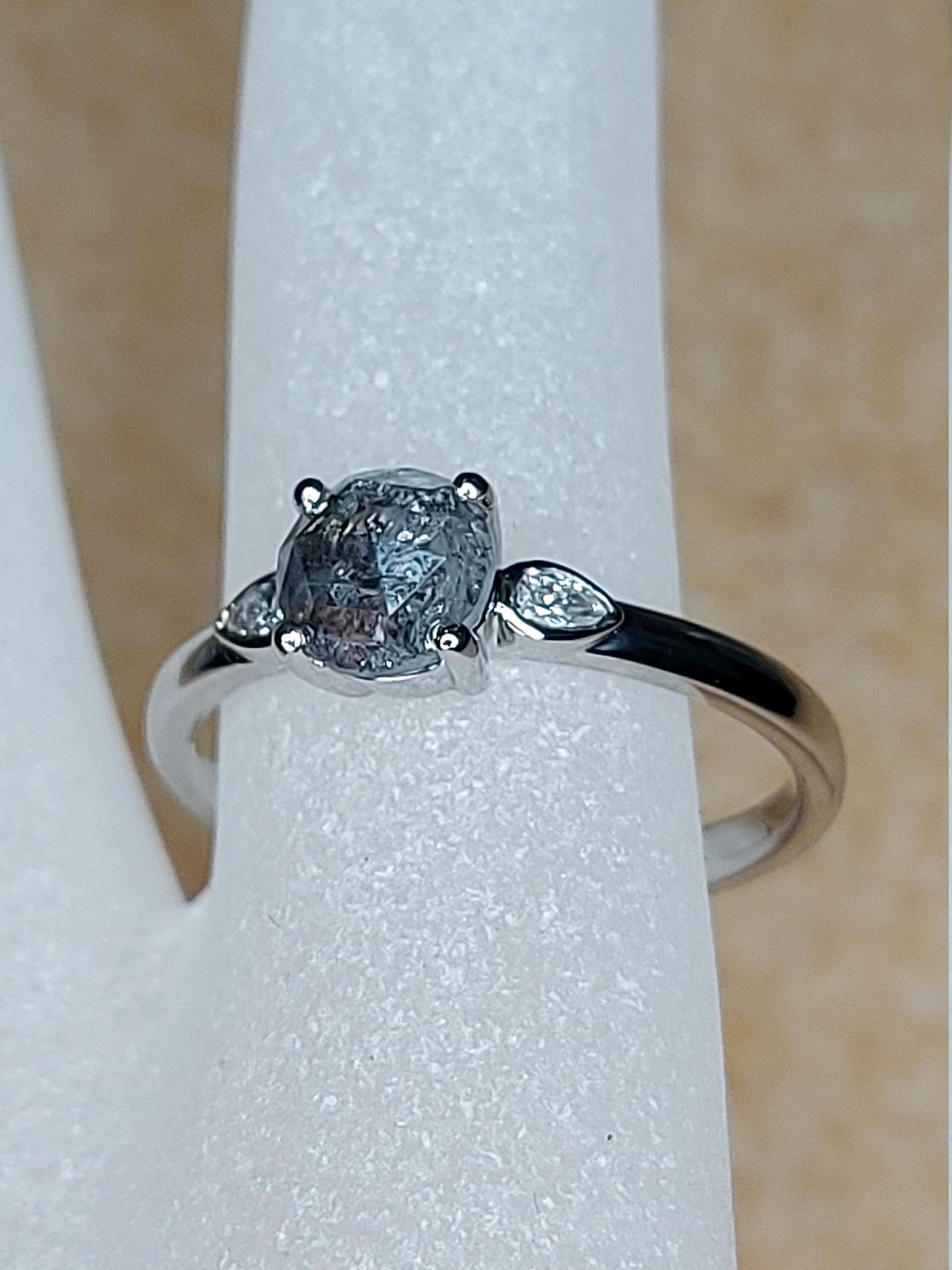 Pear Natural Diamond Engagement Ring