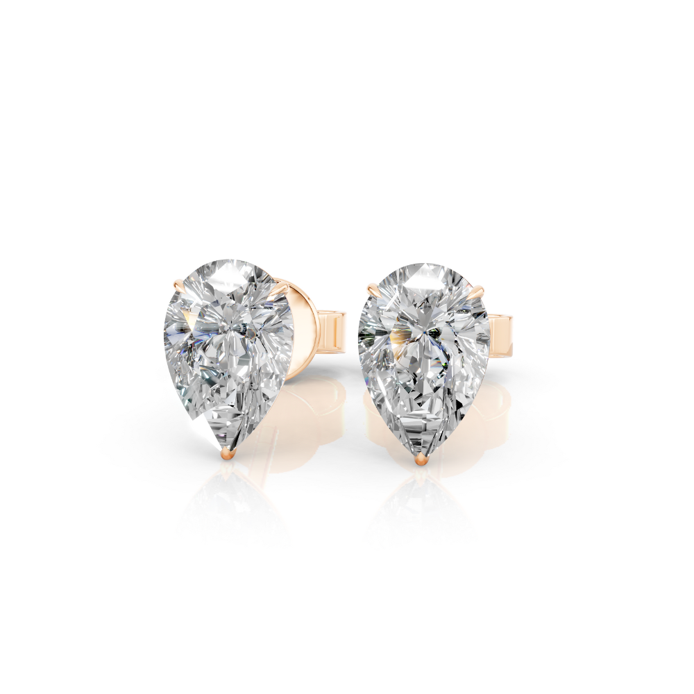 Pear Diamond Stud Earrings Forever For Love