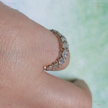 Emerald Moissanite Full Eternity Band