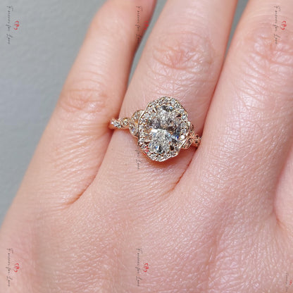 1.5 Ct IGI Certified Oval Diamond Engagement Ring