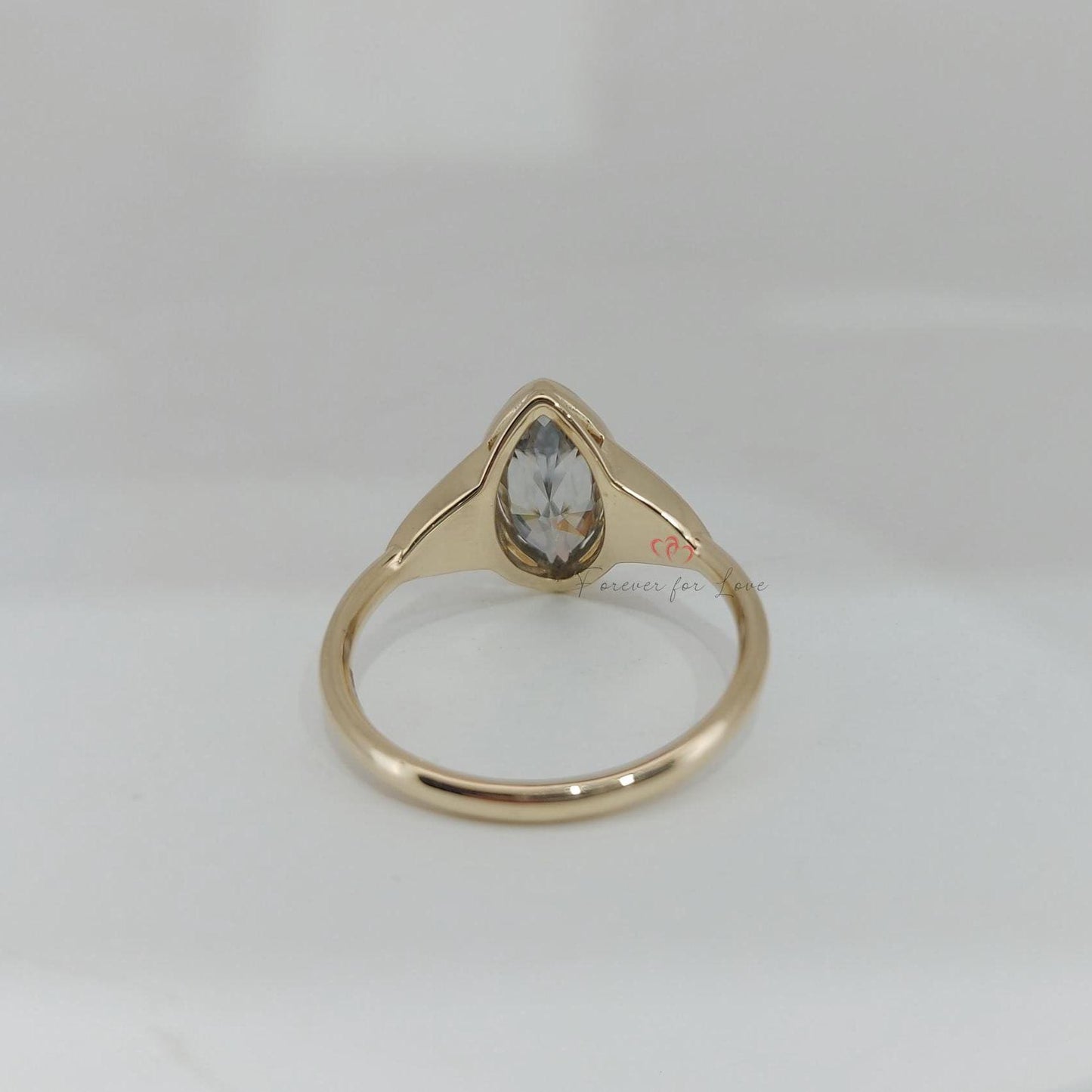 Marquise Diamond, Moissanite Engagement Ring Marquise cut 1Ct Moissanite Brilliant Cut engagement ring in 935 Argentium Silver — custom handcrafted by Forever For Love