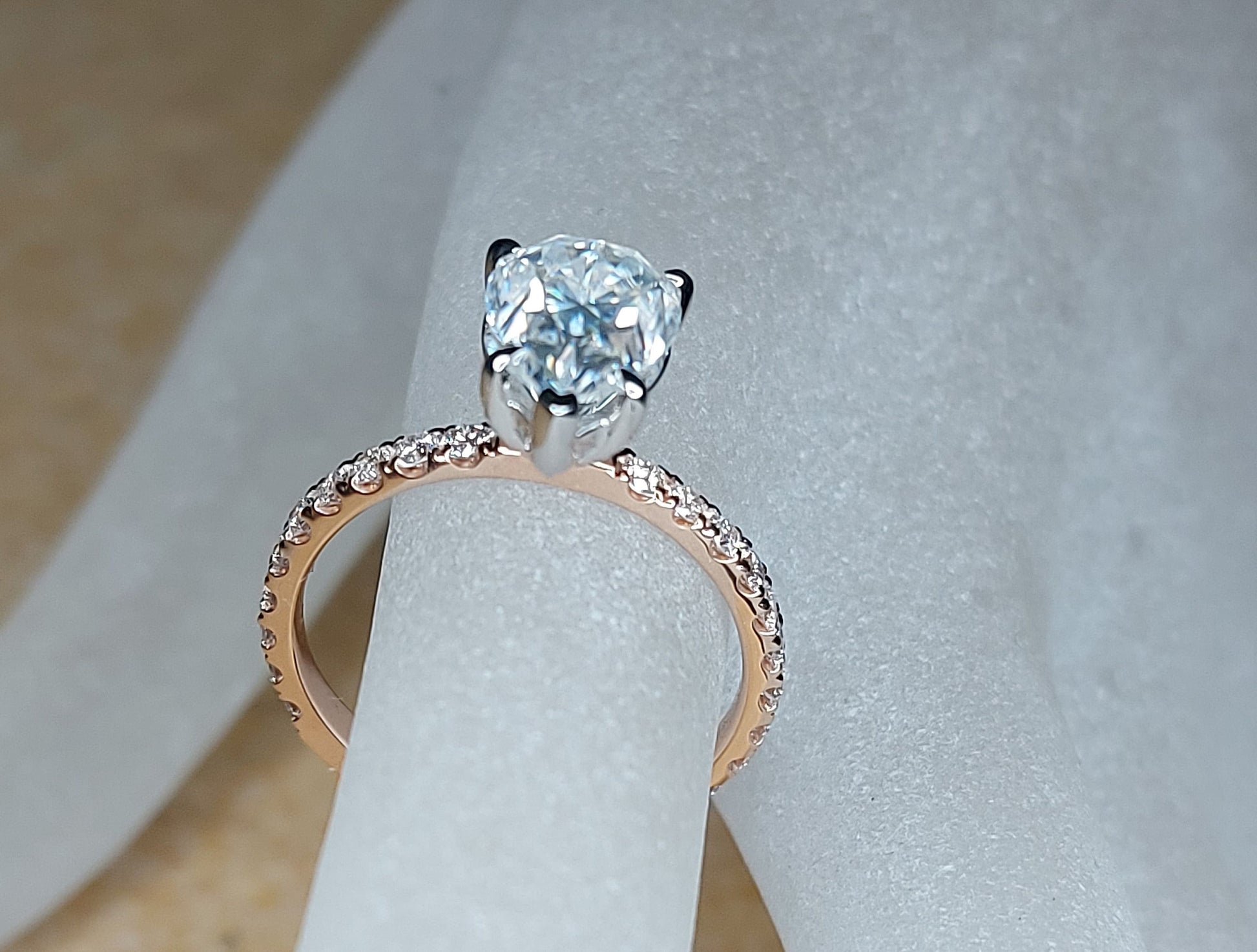 2 Ct Pear Moissanite Engagement Ring