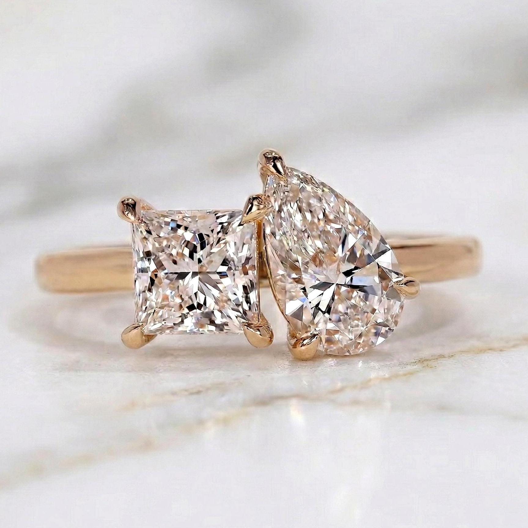 Pear Lab Diamond Engagement Ring