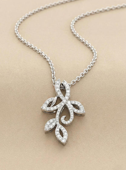 Collier Diamant Rond, Or Blanc 14 carats, Pendentif Minimaliste Délicat, Collier Femme Diamant de Laboratoire, Design Unique, Cadeau Spécial Pour Elle.
