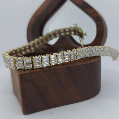 Tennisarmband, goldenes Tennisarmband, Diamant-Tennisarmband, zierliches Armband, Diamantarmband, Geschenk für sie, minimalistisches Armband