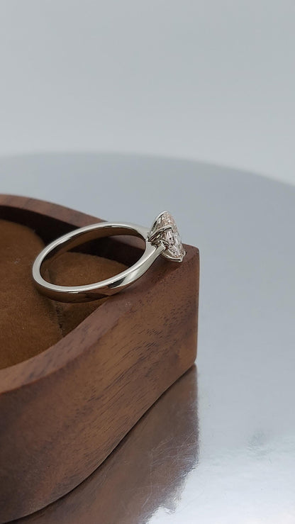 IGI Certified Oval Lab Diamond Engagement Ring