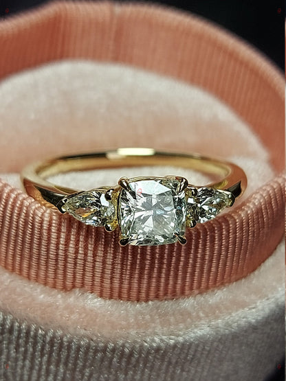1 Ct GIA Certified Cushion Diamond Engagement Ring