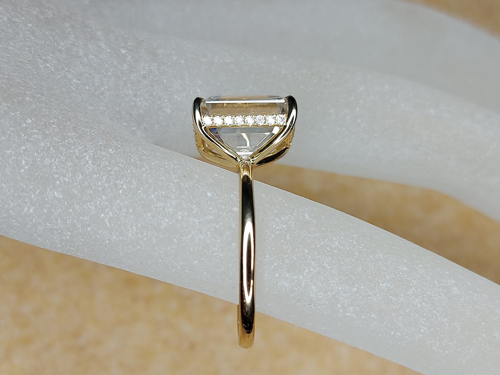 3 Ct Oval Diamond, Moissanite Halo Engagement Ring