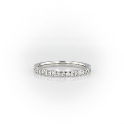 Round Lab Diamond Half Eternity Band