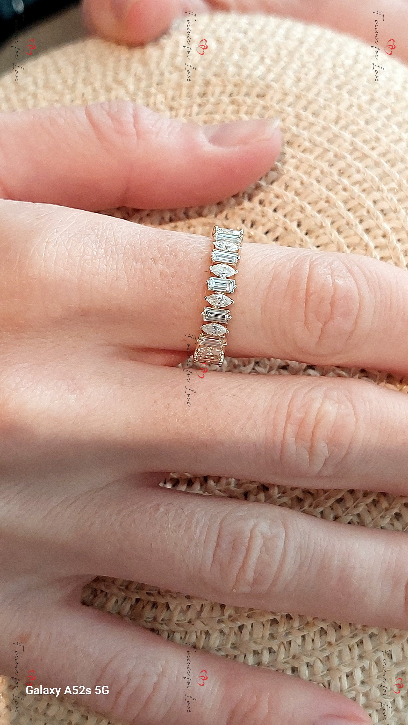 1.2 Ct Baguette Lab Diamond Half Eternity Band