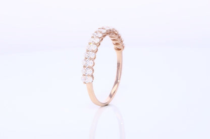 Oval Moissanite Half Eternity Band