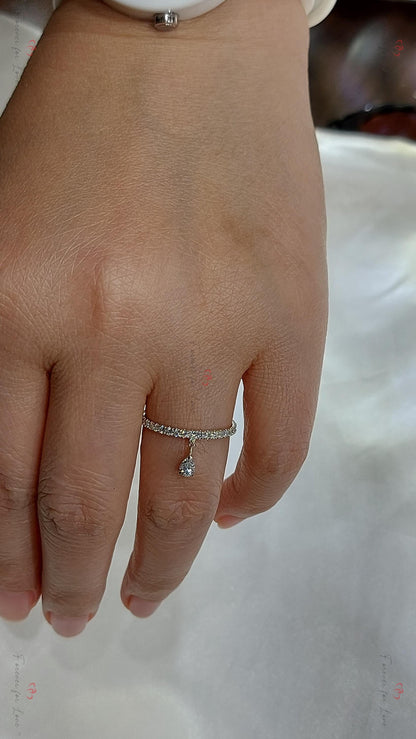 Pear Lab Diamond Stacking Ring