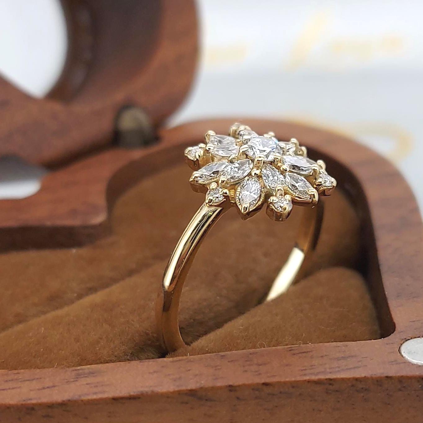 Marquise Lab Diamond Ring