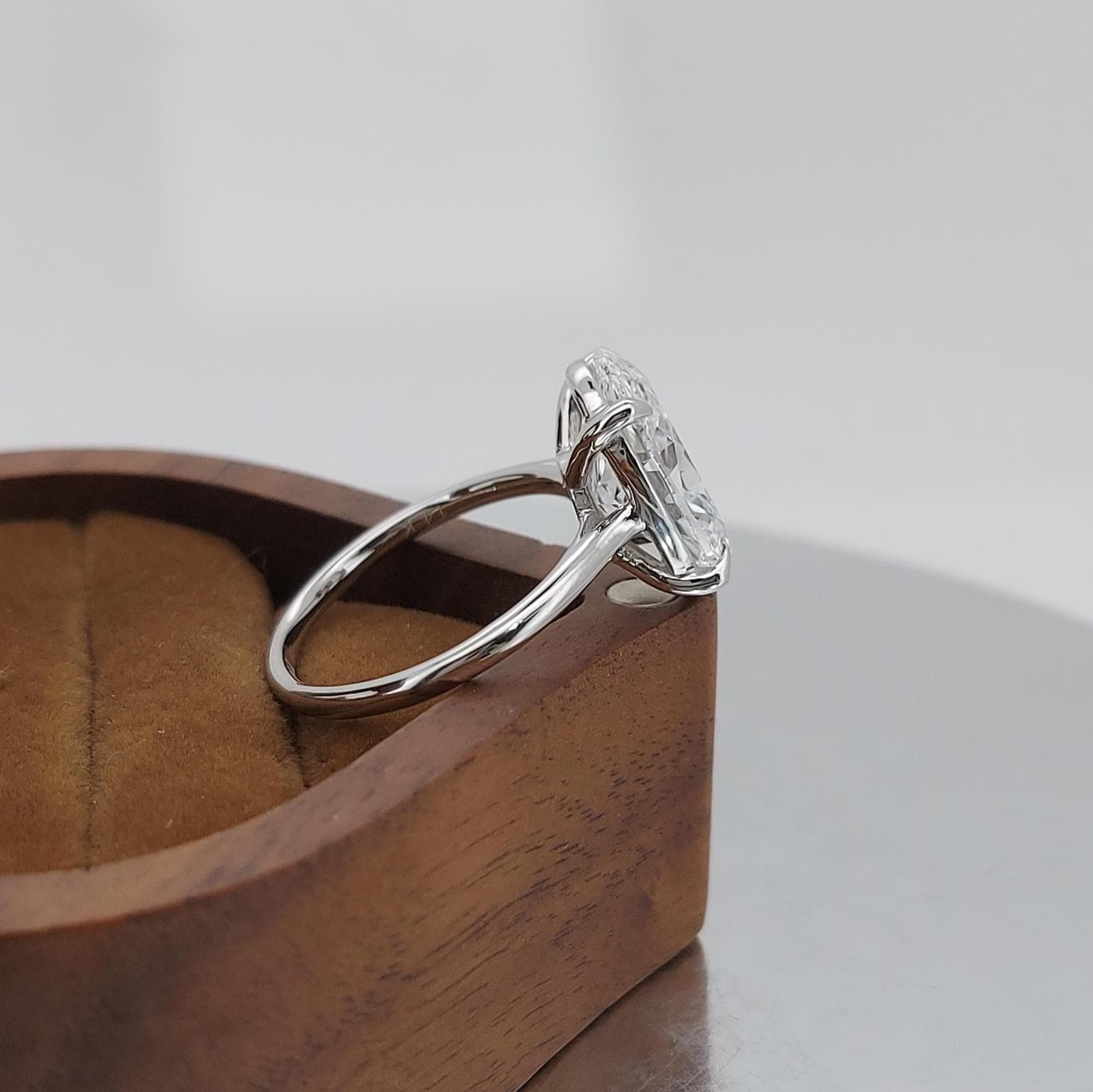 5 Ct IGI Certified Oval Lab Diamond Engagement Ring